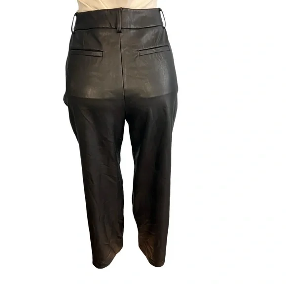 Calvin Klein Faux Leather Black Pants - Picture 7 of 9
